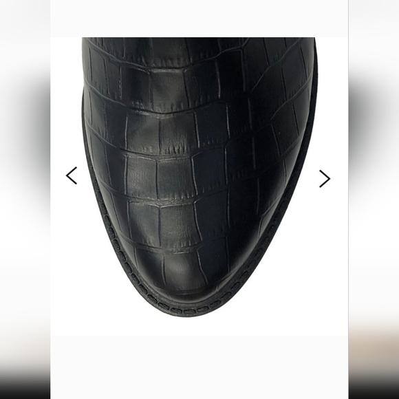 Design Lab Black Croc-Embossed Chelsea Boot - Picture 6 of 9